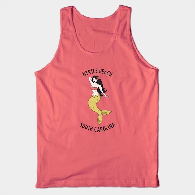 Myrtle Beach South Carolina Mermaid Tank Top by carolinafound